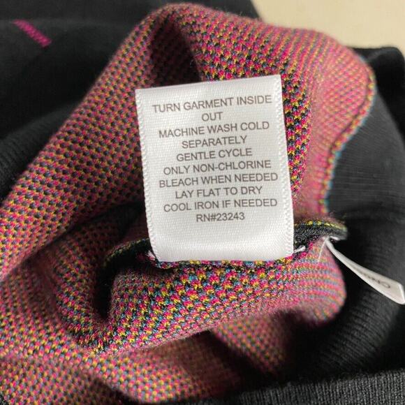 New York & Co Sweater Womens Small Black 7th Ave 3/4 Knotted Sleeve NEW - Picture 13 of 13